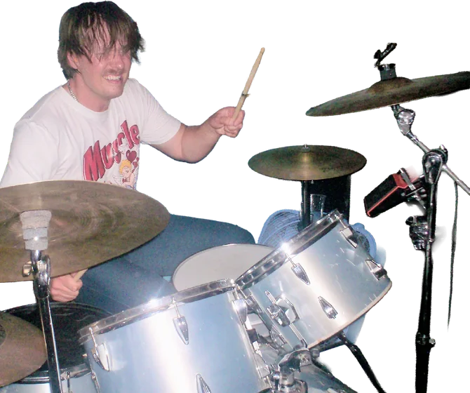 Donovan Ryan playing drums