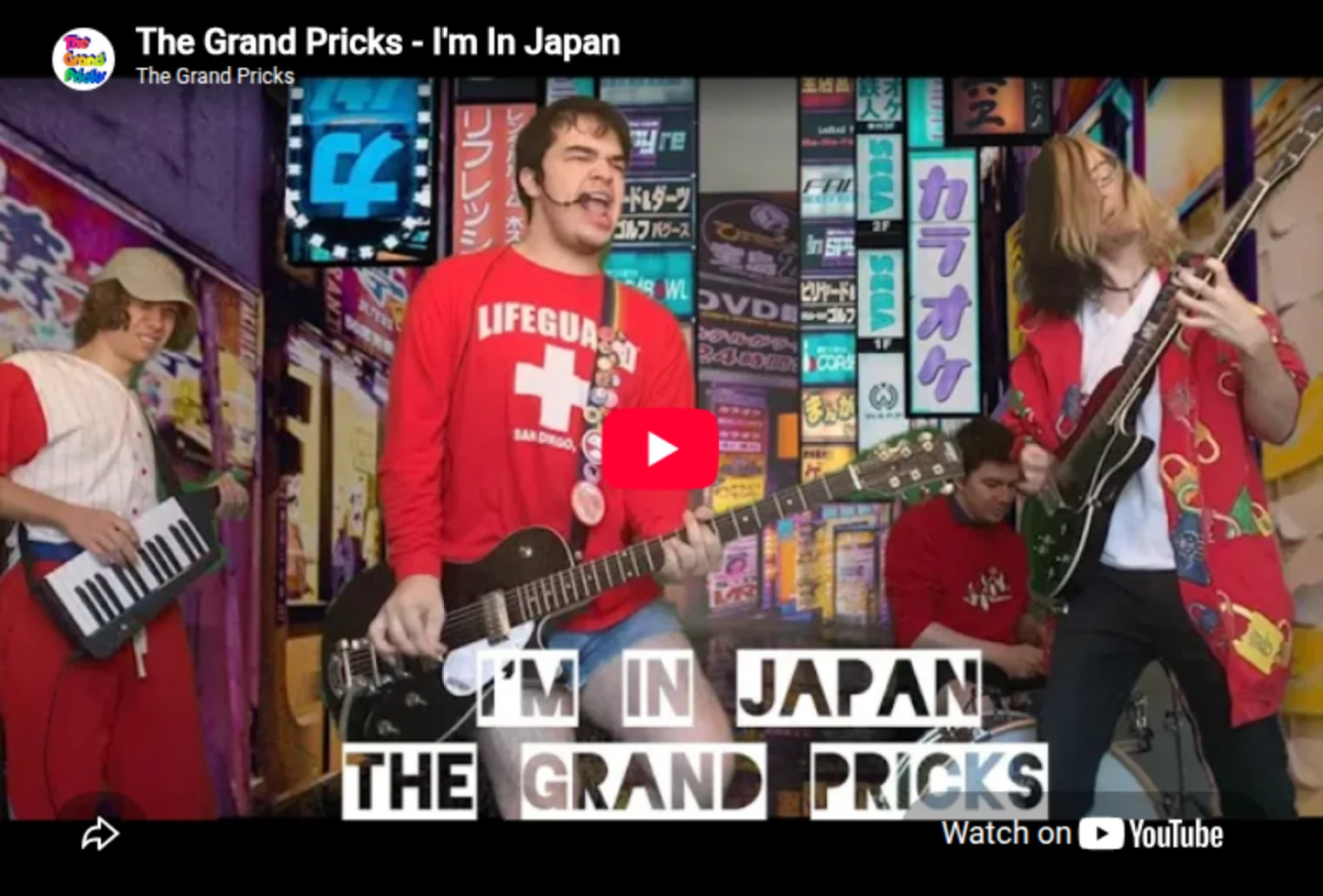YouTube Video, The Grand Pricks - I'm In Japan