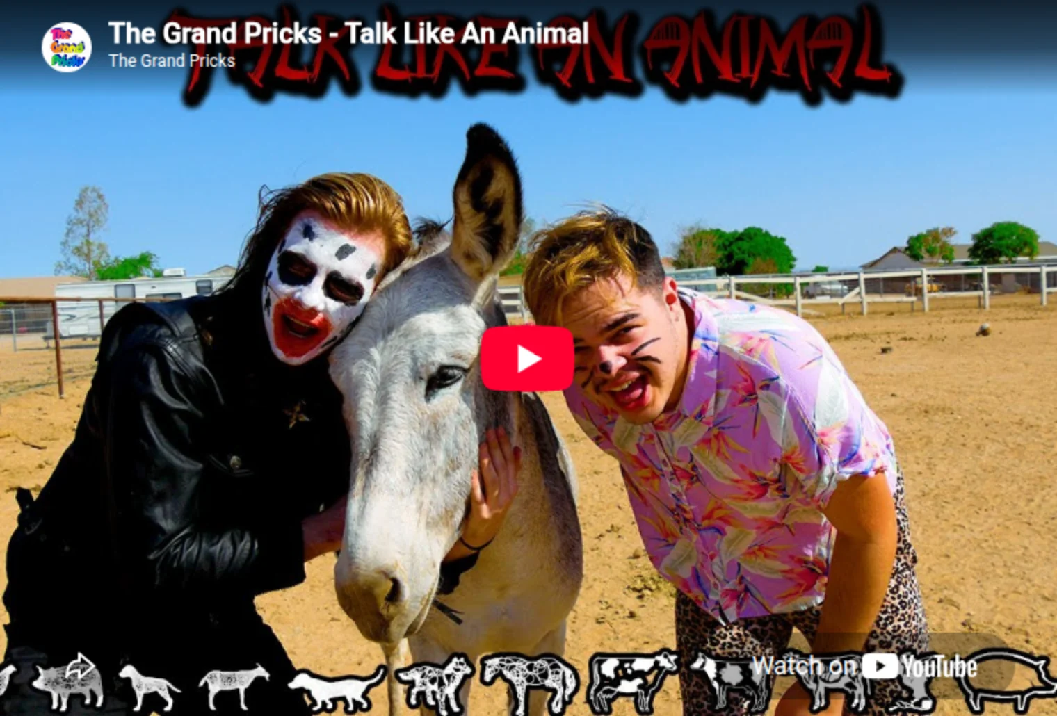 YouTube Video, The Grand Pricks - Talk Like An Animal