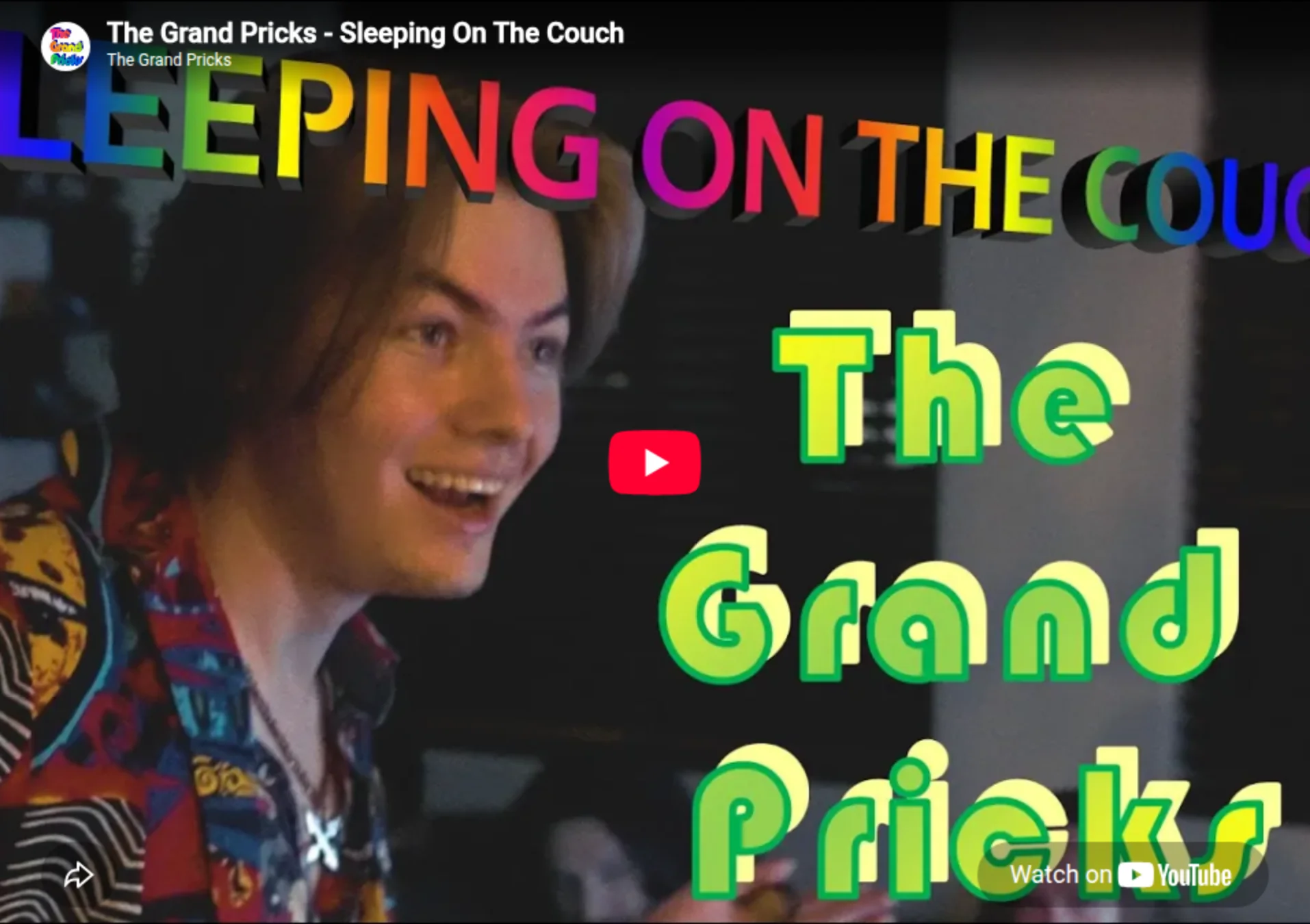 YouTube Video, The Grand Pricks - Sleeping On The Couch